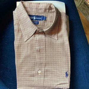 Ralph Lauren ‘Yarmouth ‘   brown shirt 16 1/2